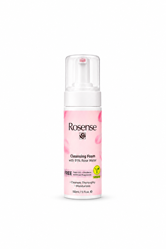 Rosense Cleansing Foam with 91% Rose Water – 150ml
